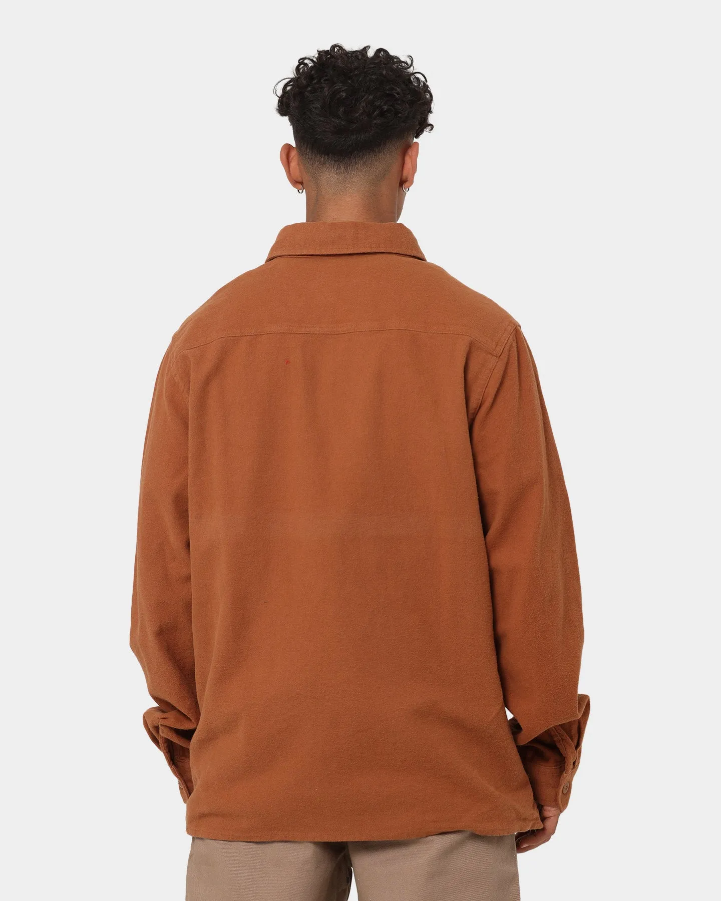 Stussy Workwear Long Sleeve Shirt Chocolate