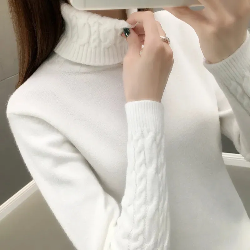 Sweater Turtleneck Pullovers Autumn Winter Sweaters Long Sleeves Thick Warm Sweater