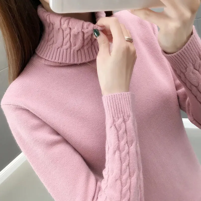 Sweater Turtleneck Pullovers Autumn Winter Sweaters Long Sleeves Thick Warm Sweater