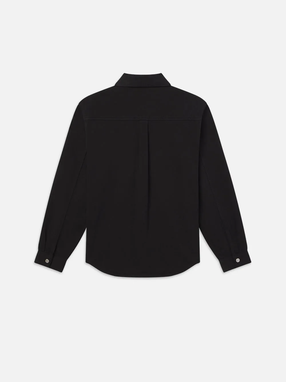 Textured Terry Overshirt -- Black