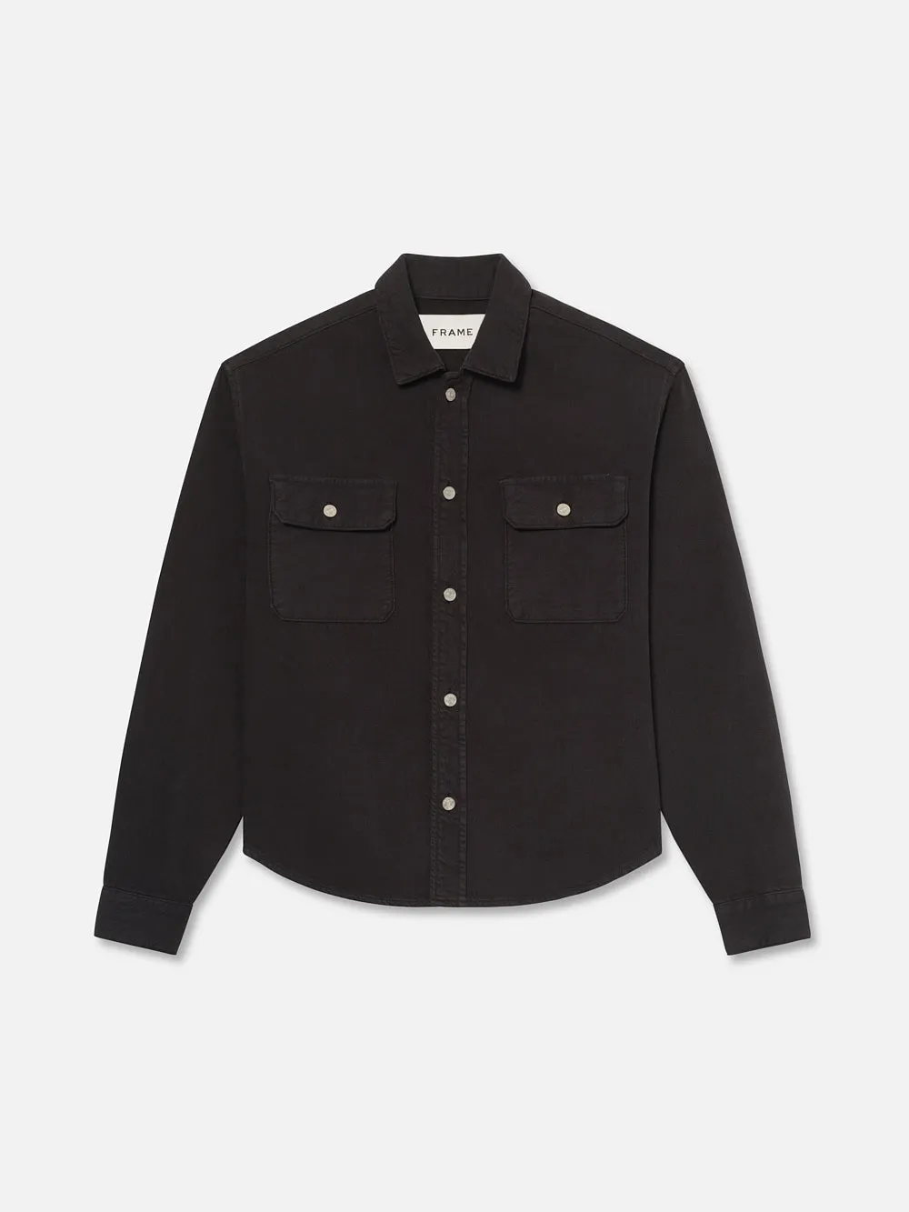 Textured Terry Overshirt -- Navy