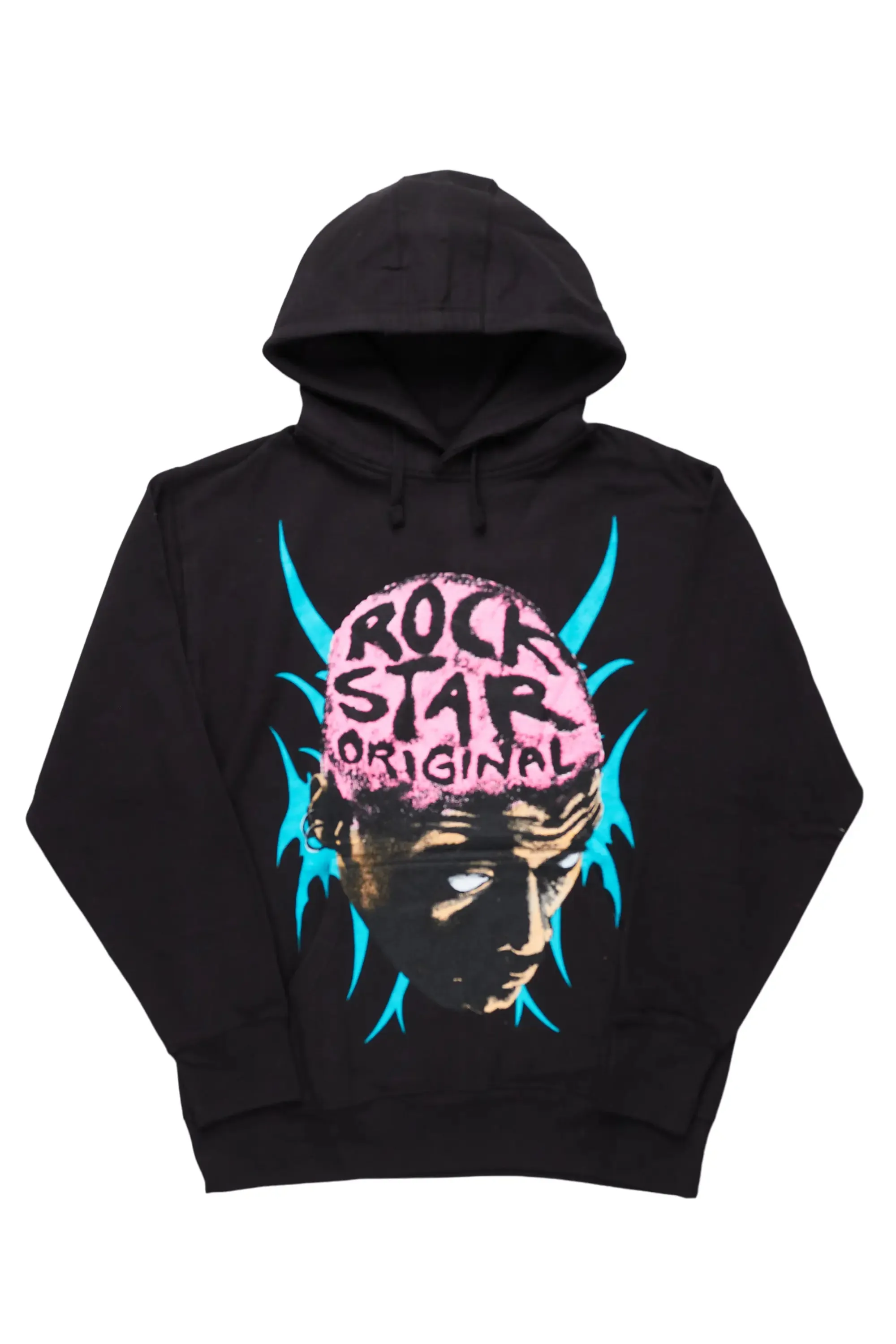 Weave Black Graphic Hoodie