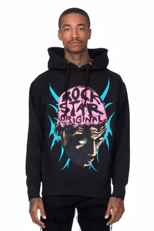 Weave Black Graphic Hoodie