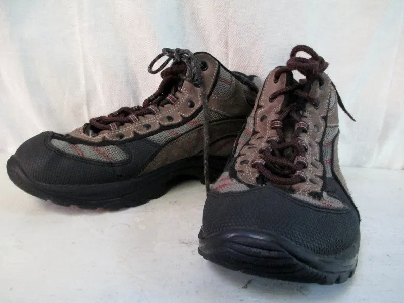 Womens NEVADOS Leather Boots Shoes Trail Hiking Trekking BROWN 6