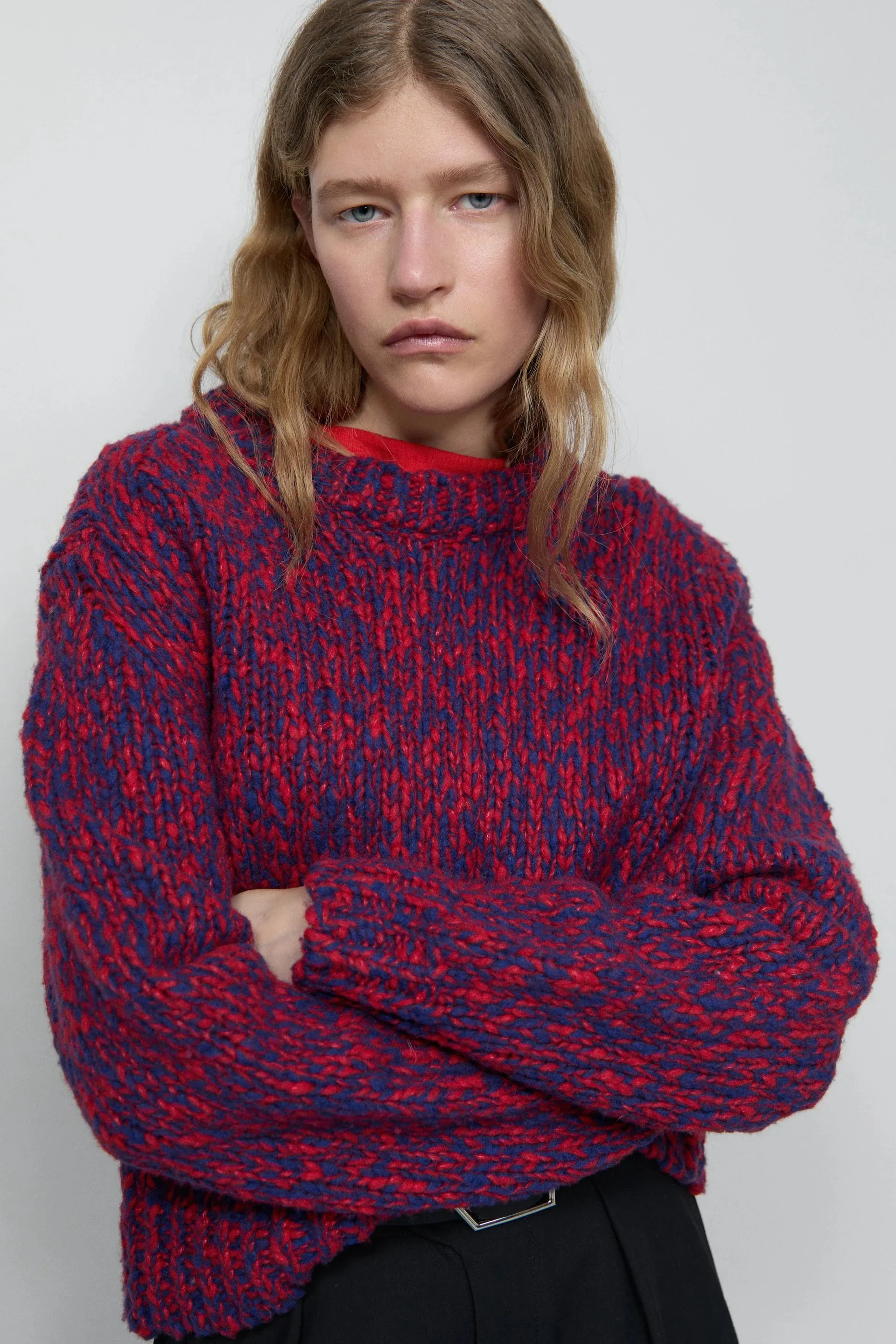 Wool Blended Jumper - Chili Pepper Red