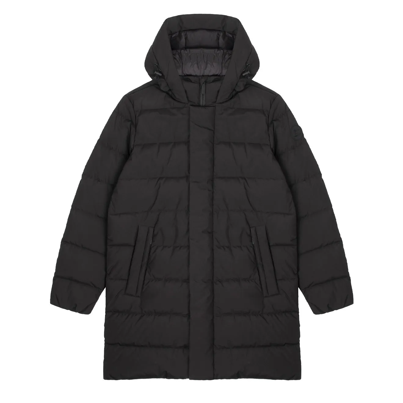 Woolrich High Tech Quilted Long Jacket Black