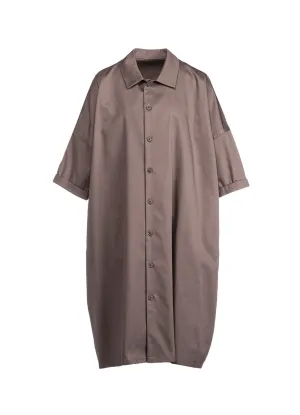 [Y's BORN PRODUCT] COTTON TWILL HALF SLEEVE SHIRT DRESS